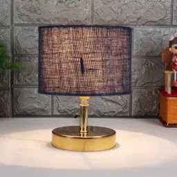 Devansh Metal table lamp with Blue Jute Shade by New Era-picture-36