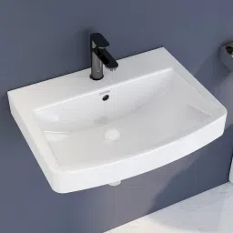 Platinum Ceramic Rectangular Wash Basin/Basin for Bathroom (APS-996,Flora) Wall Hung Basin-image-41