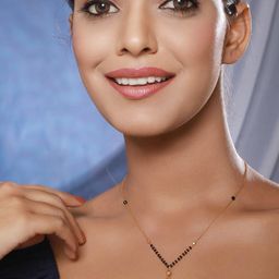 Anouk Gold-Plated Stone-Studded & Beaded Mangalsutra-10
