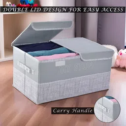 Kuber Industries Grey & White 3 Pieces Printed Drawer Organisers image 5
