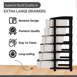 Kuber Industries Black Set of 1 Reusable Drawer Organiser Organisers image 4