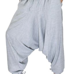 Solid Cotton Men Harem Pants-image-25