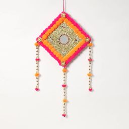 Handmade Square Pompom Hanging, Wall Hanging Dream Catcher Wool Dream Catcher-image-29