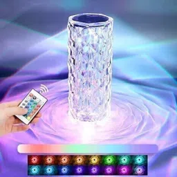 Crystal Diamond Cut Design Table Lamp With 16 Colors Led Lights With Touch Table Lamp-image-67