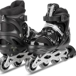 countrylink In-Line Skates with Size Adjustable with LED Flash Light Outdoor Toy (size 8-11) image 4