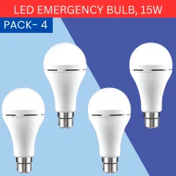 15W Rechargeable Inverter LED Bulb with Upto 4H.Power Cut Lighting Pack of_4N46 4 hrs Bulb Emergency Light-image-17