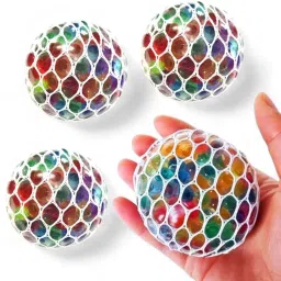 Squishy Mesh Ball For Kids, Stress Relief Hand Fidget Toy [Pack Of: 1Pcs] - 6 cm-10