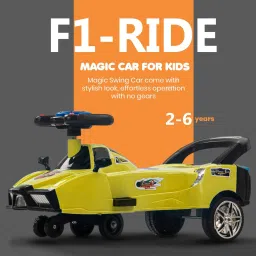 Magic Yellow Ride Car Non Battery Operated Ride On-17
