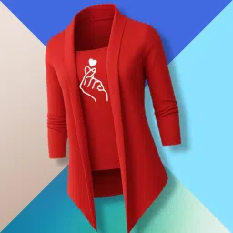 Men Sleeveless Red Shrug-image-60