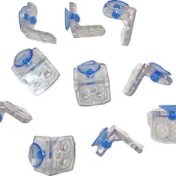 Double Hole Acrylic Shelf Bracket with Suction Cup/L Button for Glass Pack of 100 Pcs 0 Shelf Bracket-17