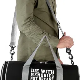 30 L Gym Duffel Bag - GYM BAG WITH SEPARATE SHOE COMPARTMENT - Black-image-53