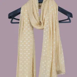Chiffon Printed Gold Women Dupatta-image-38