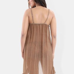 Be You Self Design Shoulder Straps Net Baby Doll With Brief image 5
