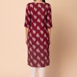 INDYA Ethnic Motifs Printed Thread Work Kurta image 2