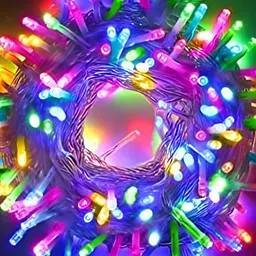 SPARK WORLD Blue & Green Rice Shape String Lights image 3