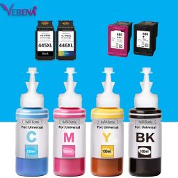 GPN PRINT Refill Ink Kit Set Compatible for HP 805/860 / 861/803 / 680 Black + Tri Color Combo Pack Ink Bottle image 2