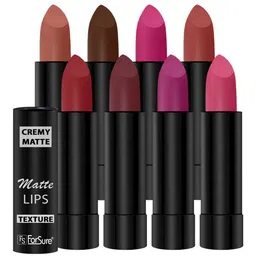 ForSure Set Of 8 Cremy Matte Textured Lipstick - 3.5g Each - 58-60-62-67-71-73-80-86-45