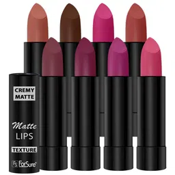 ForSure Set Of 8 Cremy Matte Textured Lipstick - 3.5g Each - 55-58-60-62-67-71-73-96-13