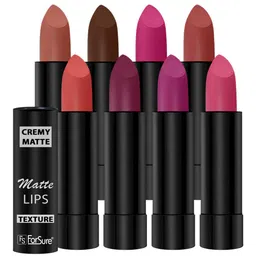 ForSure Set Of 8 Cremy Matte Textured Lipstick - 3.5g Each - 55-58-60-62-67-71-73-93-9
