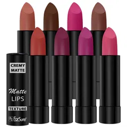 ForSure Set Of 8 Cremy Matte Textured Lipstick - 3.5g Each -52-55-58-60-62-67-71-111-4