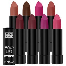 Set Of 8 Cremy Matte Textured Lipstick - 3.5g Each - 58-60-62-67-71-73-80-95-14