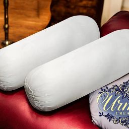 Round Microfibre Solid Bolster Pack of 2-image-41