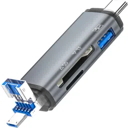 CIHROX 6 in1 with OTG, SD Card Reader, USB Type C, USB 3.0 & Micro USB for Memory Card Reader-44