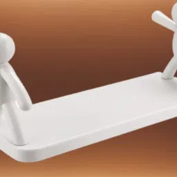 PACK OF 2 Multipurpose Wall Mount Self Adhesive Floating Shelf A7.1842 Plastic Wall Shelf-22