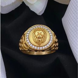 Stylish Brass Diamond Gold Plated Ring Brass Diamond Gold Plated Ring-image-46