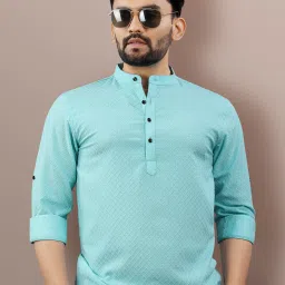 Men Self Design Jacquard Straight Kurta-image-70