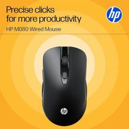 HP M080 Wired Mouse Wired Ambidextrous Optical Mouse image 2
