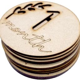 Wooden Monthly Milestone Discs for Baby Photos/Baby Milestone Wooden Cut-outs Wooden Cut-outs-image-34