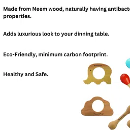 natural.toys Wooden Teether Combo 2 Teether, 1 Maracus, 1 Ring, 2 Soother Teether image 3