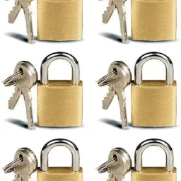 6 Pack Mini Locks with Keys for Luggage, Backpacks, Copper Tiny Padlocks (25mm) Lock-16