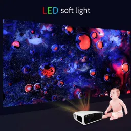 Omexcart New Arrival 4K LED Projector, 9000 Lumens 4D Correction LTPS+LCD Display (9000 lm / 2 Speaker / Remote Controller) Projector image 3