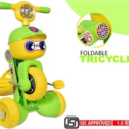 RAMBO PREMIUM FOLDABLE TRICYCLE WITH MUSIC AND LIGHTS | ISI CERTIFIED | GREEN-picture-17