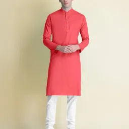 Men Solid Cotton Blend Straight Kurta-image-65