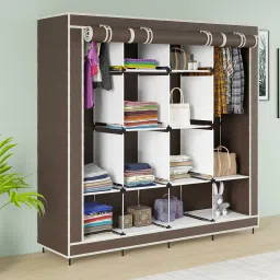 Collapsible Wardrobe 12 Shelves Polyester Collapsible Wardrobe-21