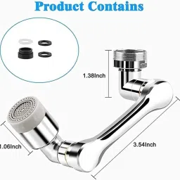 totthar 1080° Rotating Brass Faucet Extender with 2 Modes & Filter Faucet Function Diverter image 2