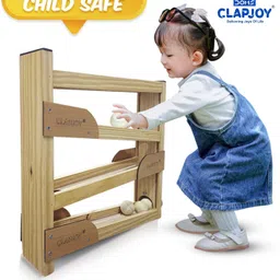 clapjoy Wooden Montessori Ball Tracker with Wooden Ball for 1 - 3 years old kids-picture-12