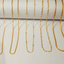 PLZ CHECK SIZE -VERY LONG 21 INCH Long Gold Plated Chain for Women and Girls, Gold-plated Plated Alloy Chain Set-image-0