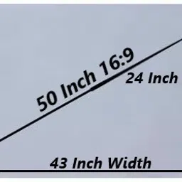 QUARSON 50 Inch Projector Screen,4K HD 16:9 Foldable Anti-Crease (W) 43X24 H) Screen Projector Screen (Width 111 cm x 62 cm Height)-47