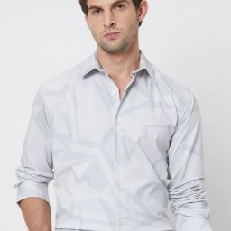 Men Slim Fit Printed Spread Collar Casual Shirt-image-32
