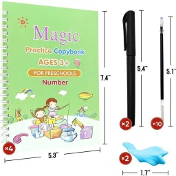 haveadeal Practice Copy Book 4 Books And 5 Refills Number Drawing Alphabet Books image 2