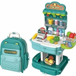 Super Shop Market Plat Set Toy for Kids with Backpack School Bag Shop Market Kid-image-55
