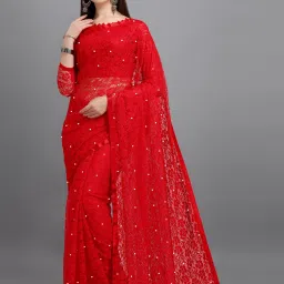 Self Design Bollywood Net Saree-picture-19