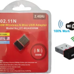GoodsBazaar 950Mbps Mini WiFi Dongle Receiver USB Adapter Wifi Wireless Lan Card 802.11n/G/B Combo Set-23