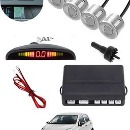 ccmm Silver Reverse 4Pcs Parking Sensor With Led Display/Buzzer For Car-211 Universal Silver Increased Safety 4pcs Sensor For Vehicle-211 Parking Sensor-picture-26