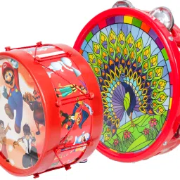 Musical Khanjari(23.7x5cm) with small drum(17.4x9.2cm)-18