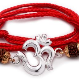 Designer MJ-SL-OM-001 Silver Chawal Roli Pack, Rakhi Set-image-38